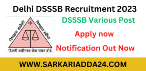 Delhi DSSSB Recruitment 2023