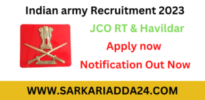 Army JCO RT And Havildar Recruitment 2023