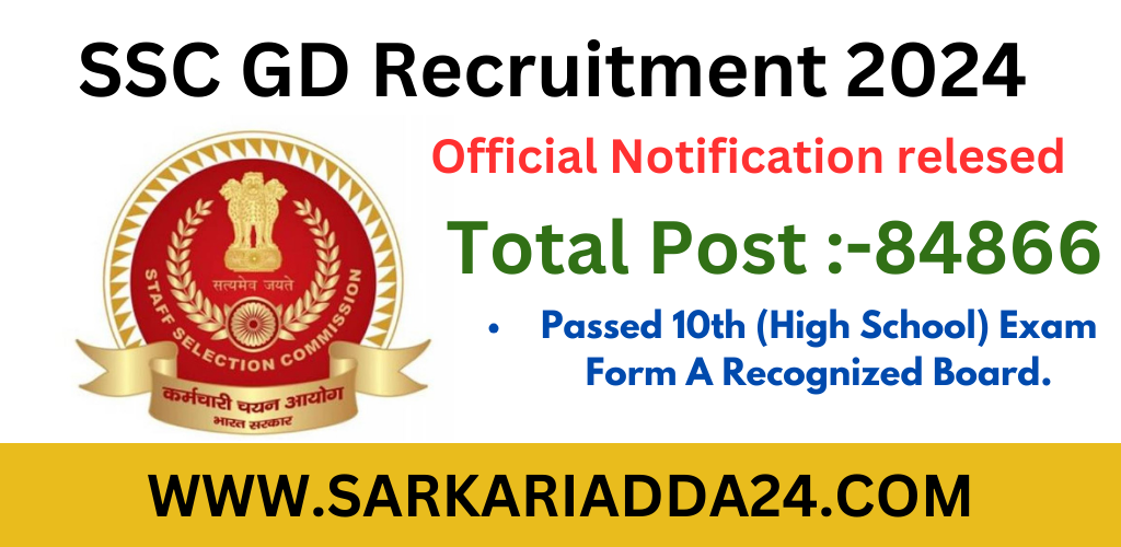 ssc gd new vacancy 2023 24 rajasthan