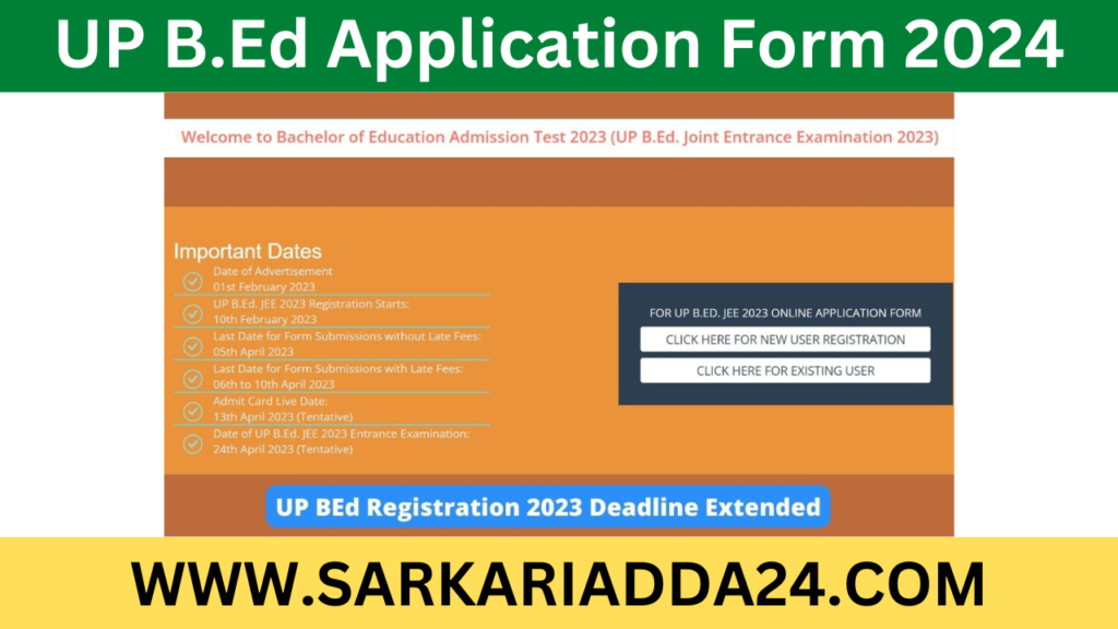 UP BEd Online Form 2024