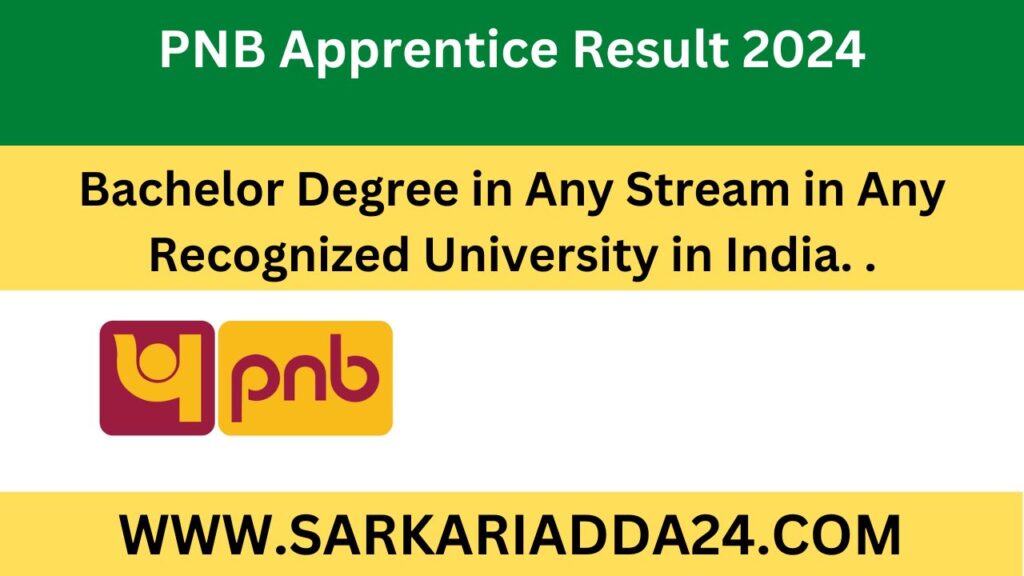 PNB Apprentice Result 2024