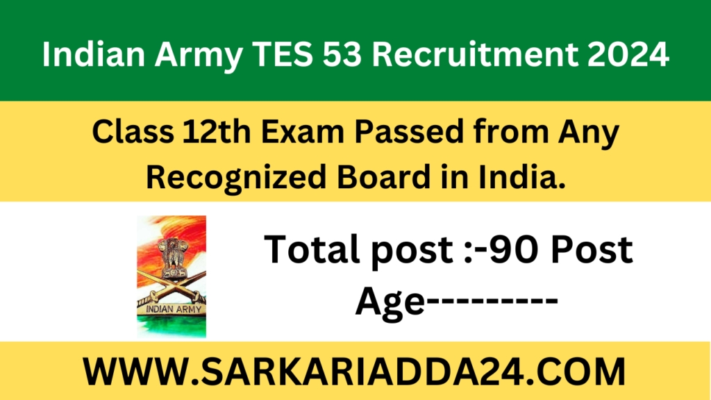 Indian Army TES 53 Recruitment 2024