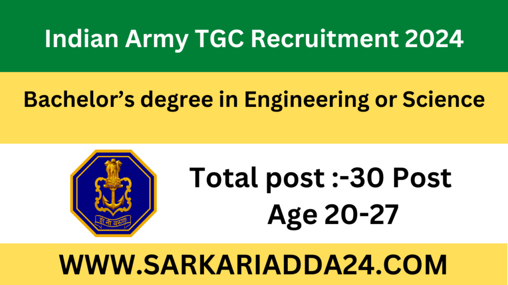 Indian Army TGC Recruitment 2024