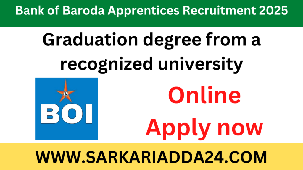 Bank of Baroda Apprentices Recruitment 2025