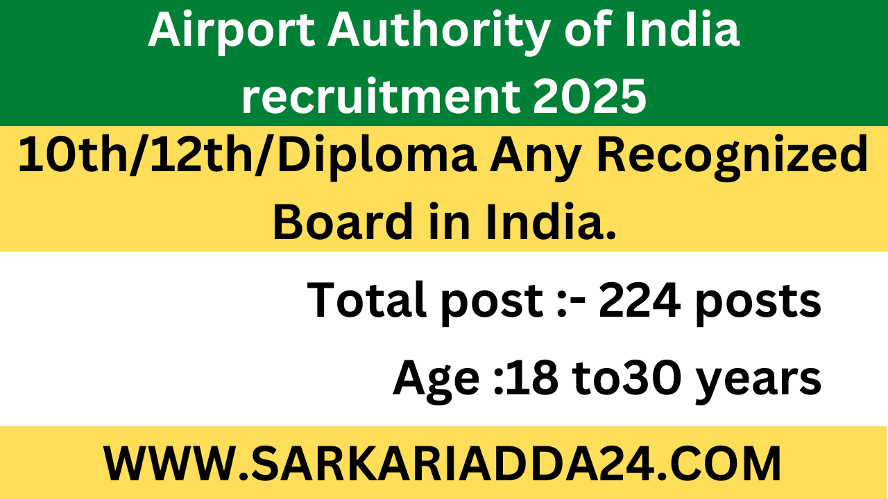 Airport Authority of India recruitment 2025