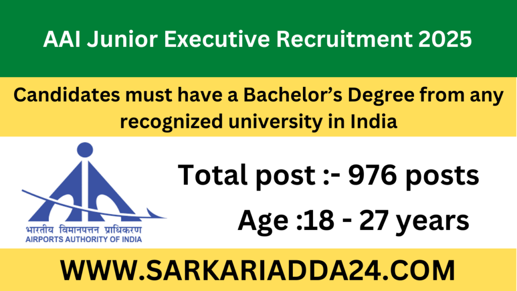 AAI Junior Executive Recruitment 2025