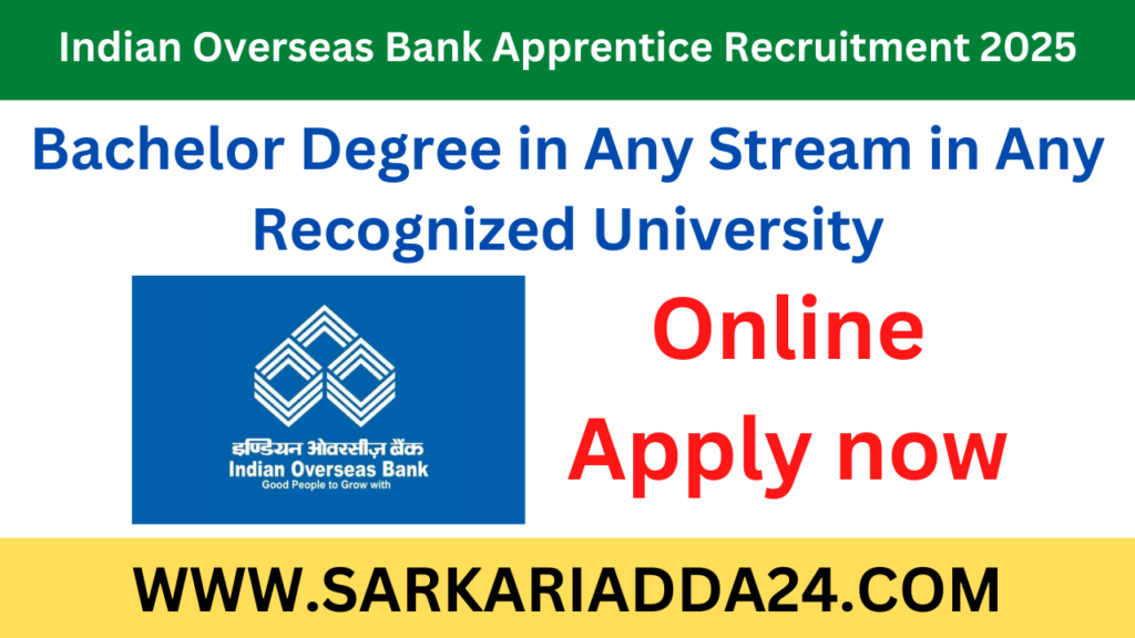 IOB Apprentice Recruitment 2025