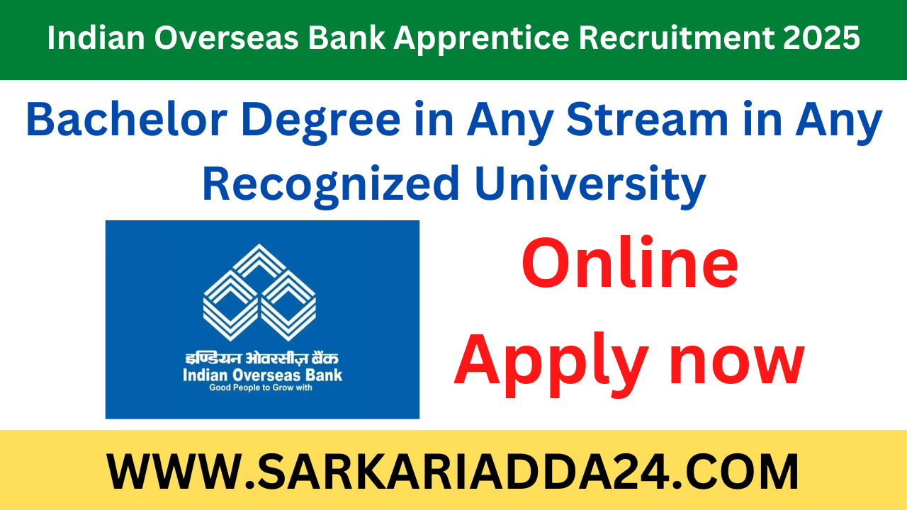 IOB Apprentice Recruitment 2025