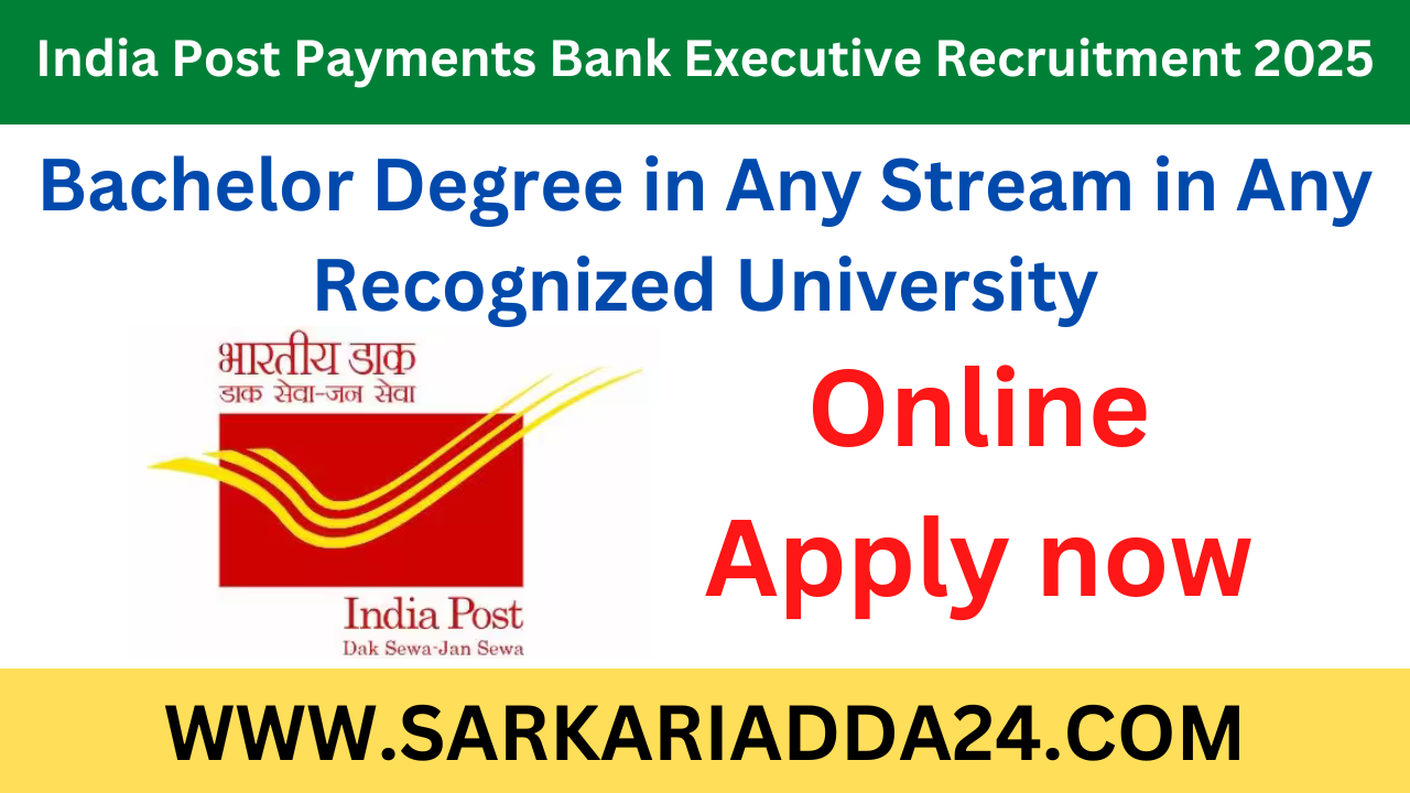 India Post Payments Bank Executive Recruitment 2025