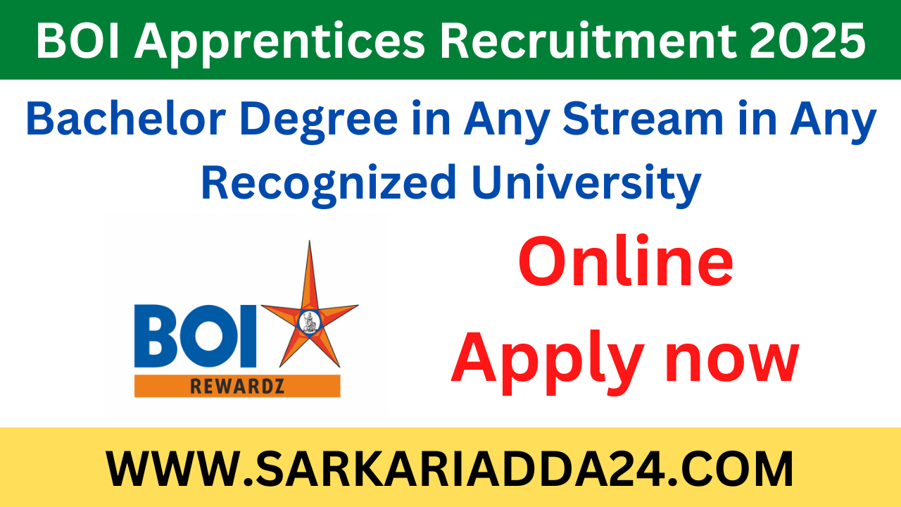 BOI Apprentices Recruitment 2025