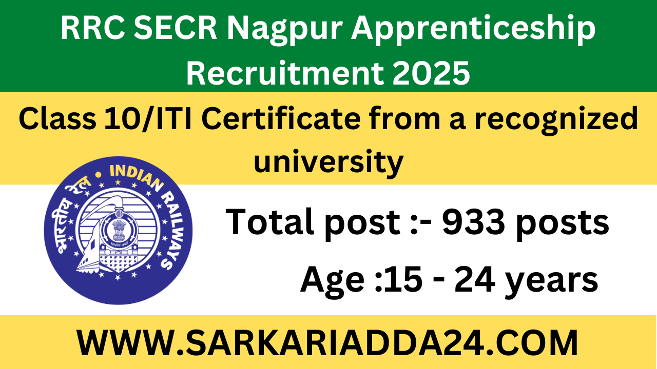 RRC SECR Nagpur Apprenticeship Recruitment 2025