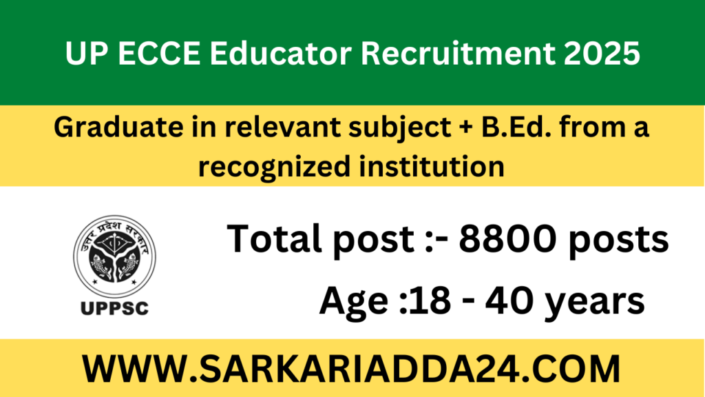 UP ECCE Educator Recruitment 2025