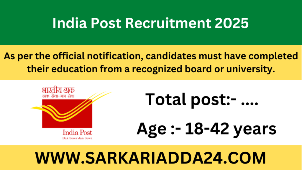 India Post Recruitment 2025