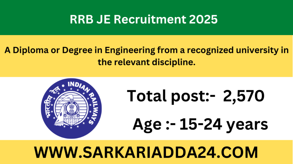 RRB JE Recruitment 2025