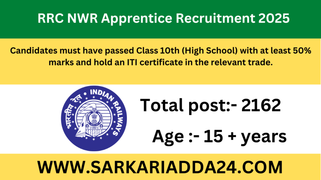 RRC NWR Apprentice Recruitment 2025